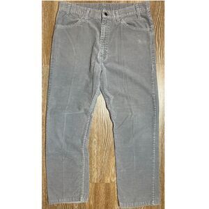 Levis Mens Vintage Corduroy Pants 1980's 519 Gray Cords Levi Strauss USA 36X34‎